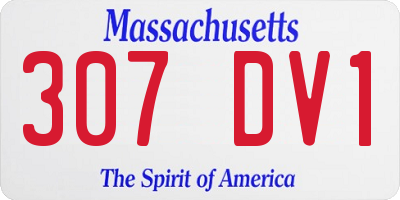 MA license plate 307DV1