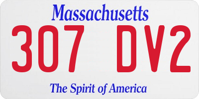 MA license plate 307DV2