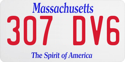 MA license plate 307DV6