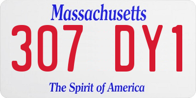 MA license plate 307DY1