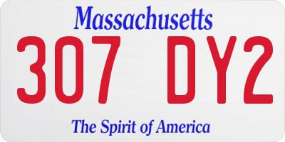 MA license plate 307DY2