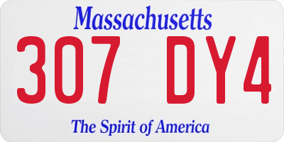 MA license plate 307DY4