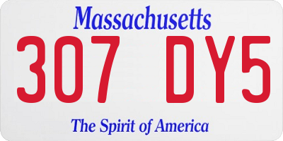 MA license plate 307DY5