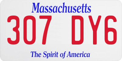 MA license plate 307DY6