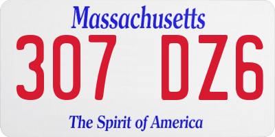 MA license plate 307DZ6