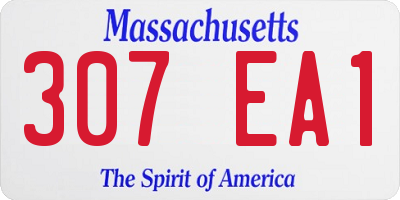 MA license plate 307EA1