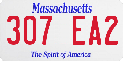 MA license plate 307EA2