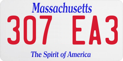 MA license plate 307EA3