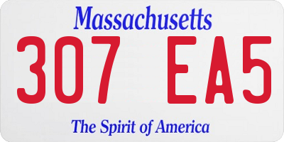 MA license plate 307EA5