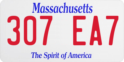 MA license plate 307EA7