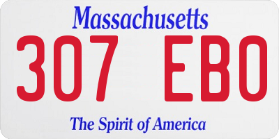 MA license plate 307EB0