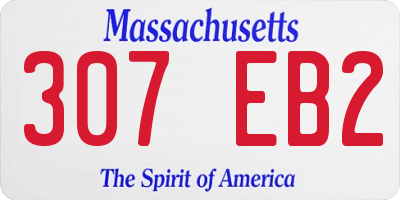MA license plate 307EB2