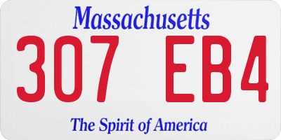 MA license plate 307EB4