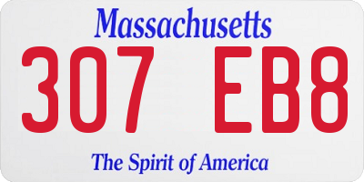 MA license plate 307EB8