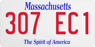 MA license plate 307EC1