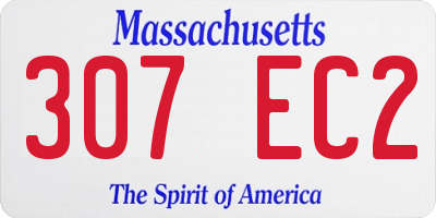 MA license plate 307EC2