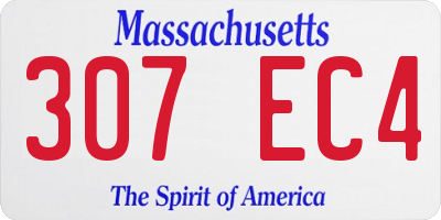MA license plate 307EC4