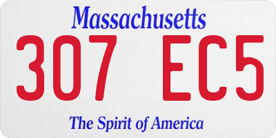 MA license plate 307EC5