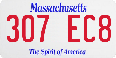 MA license plate 307EC8