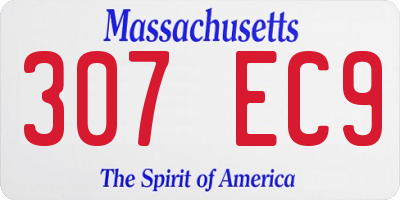 MA license plate 307EC9