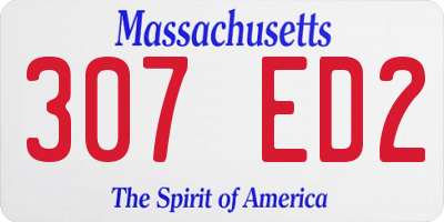 MA license plate 307ED2