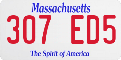 MA license plate 307ED5