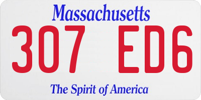 MA license plate 307ED6