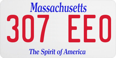 MA license plate 307EE0