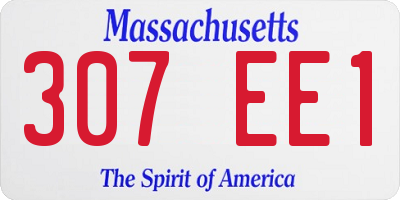 MA license plate 307EE1