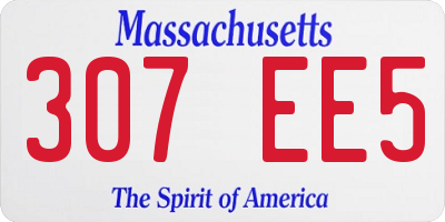 MA license plate 307EE5