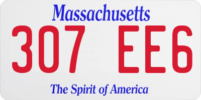 MA license plate 307EE6
