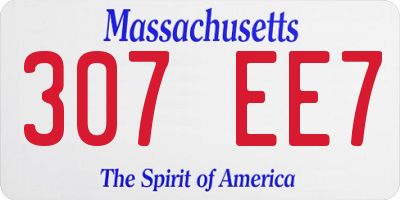 MA license plate 307EE7