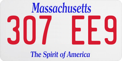 MA license plate 307EE9