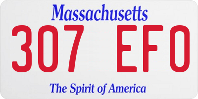 MA license plate 307EF0
