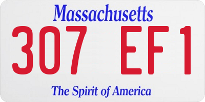 MA license plate 307EF1