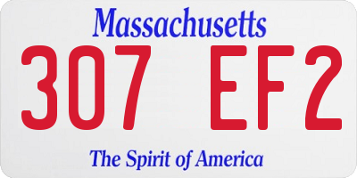 MA license plate 307EF2