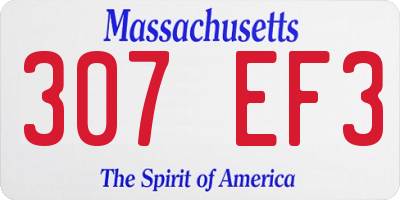 MA license plate 307EF3