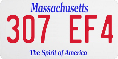 MA license plate 307EF4
