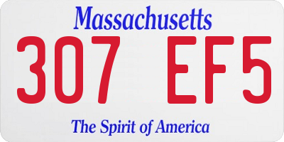 MA license plate 307EF5