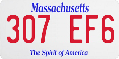 MA license plate 307EF6