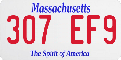 MA license plate 307EF9