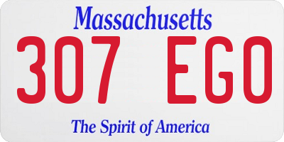 MA license plate 307EG0