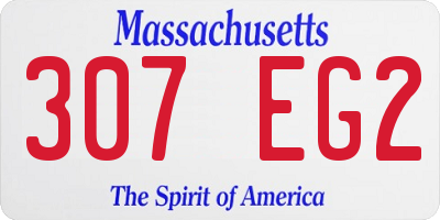 MA license plate 307EG2