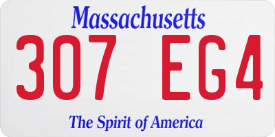 MA license plate 307EG4