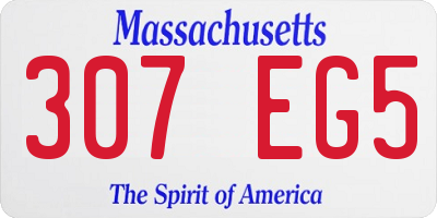 MA license plate 307EG5