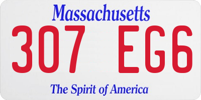 MA license plate 307EG6