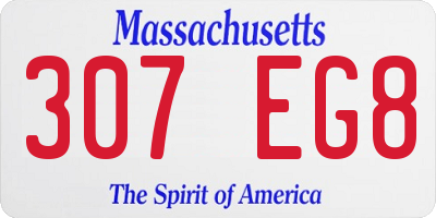 MA license plate 307EG8