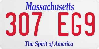 MA license plate 307EG9