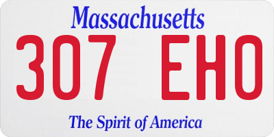 MA license plate 307EH0