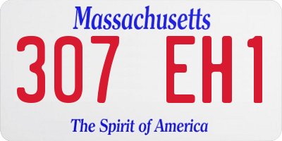 MA license plate 307EH1